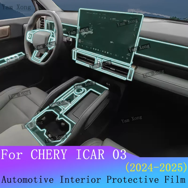 

For CHERY ICAR 03 Auto Full set interior Film GPS Navigation screen Protection Sticker Center Console TPU Transparent Wrap Films