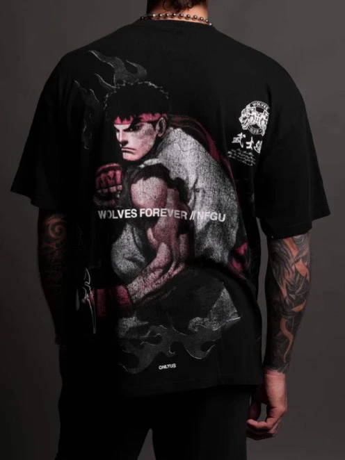 Wolf head boxing Emperor sports fitness running sports casual hip hop men's shirt short sleeve T-shirt girls T-shirt lovers of