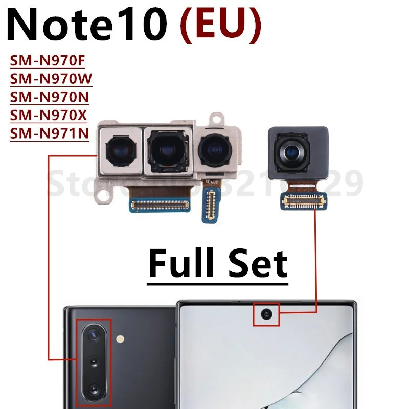 Câble flexible pour caméra frontale et arrière complète, pour Samsung Galaxy Note 10 Plus Lite N770 N970 N971 N975 N976