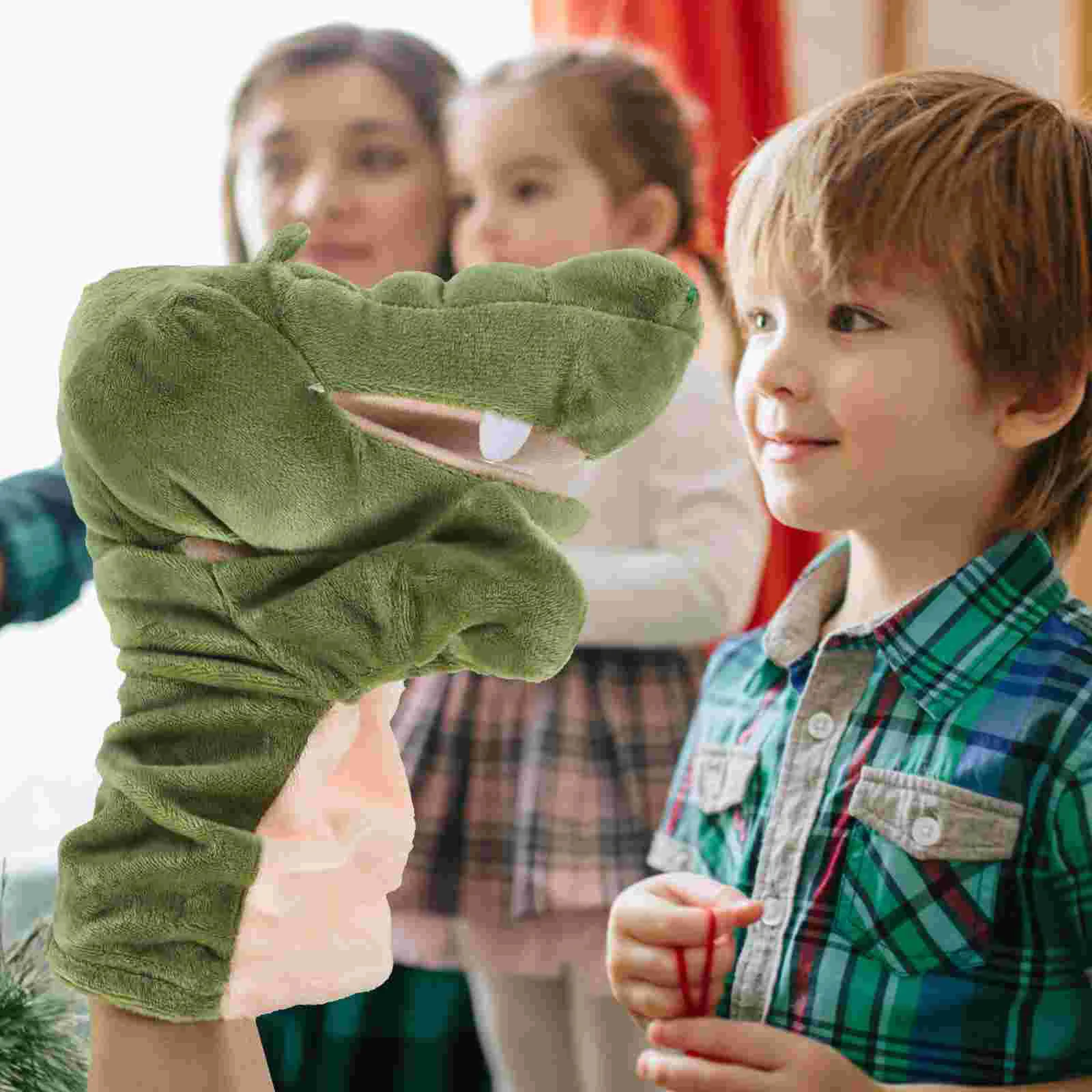 Handpuppe Früherziehung Zeit Tier für Kinder Baby Realistischer Plüsch