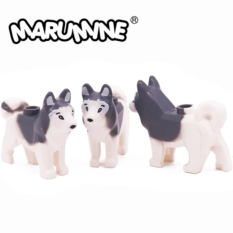 Marumine 48812 Building Block Accessories Wolverine Husky Classic Animal Model Toy MOC Ranch Zoo Assembly Creative Gift Parts