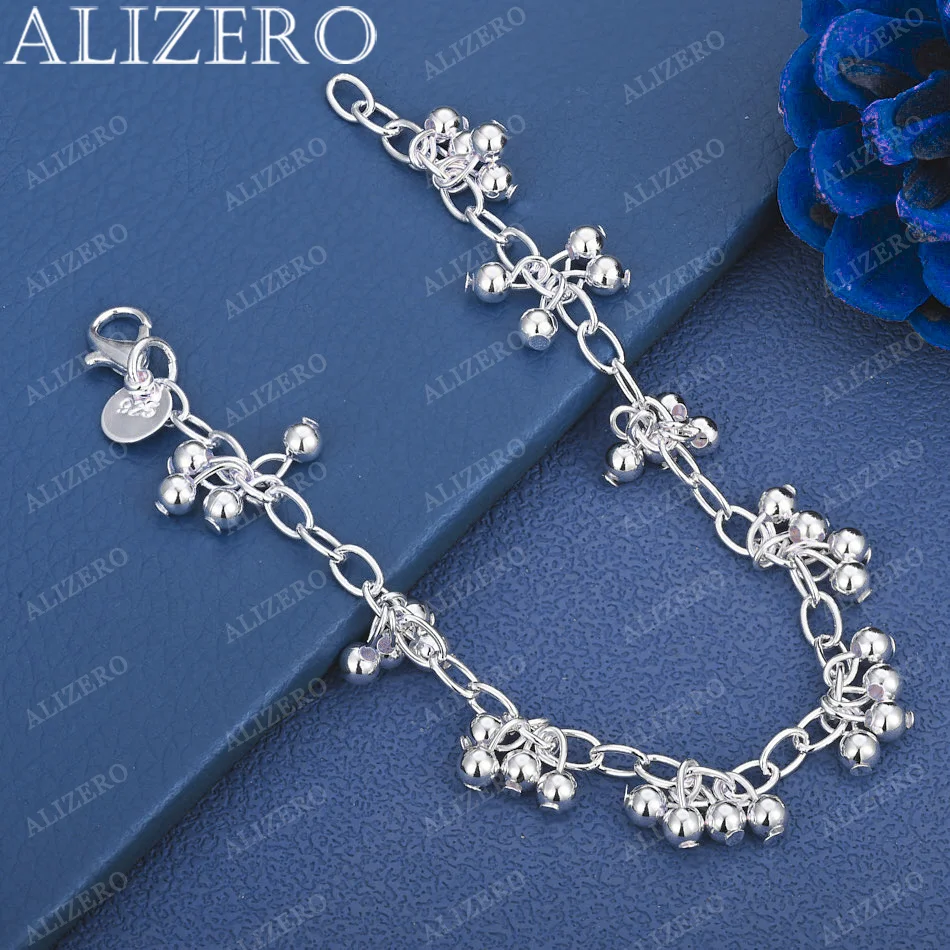 

ALIZERO 925 Sterling Silver Grape Beads Charm Bracelet For Women Creativity Accessories Wedding Party Fashion Jewelry Gift