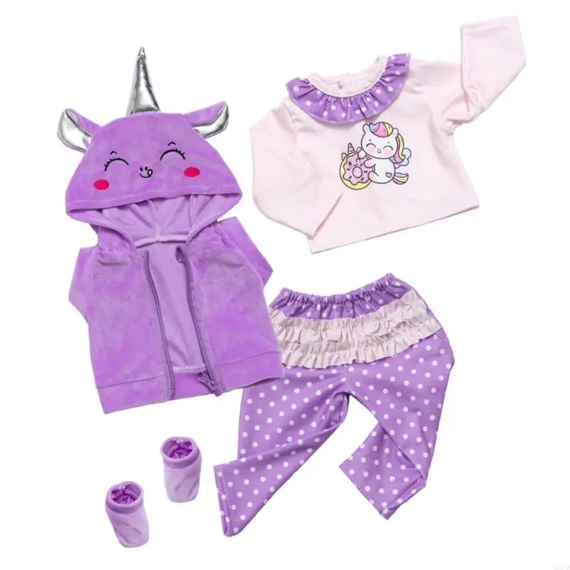 

18-дюймовая коллекция кукольных костюмов с прекрасным мультяшным дизайном, улучшающая игру для маленьких девочек, аксессуары для