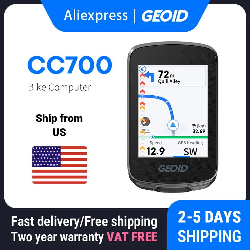 GEOID Bicycle Computer CC700 2.8-inch Color Screen Bike Speedometer Route Navigation  WIFI Waterproof Cycling Odometer