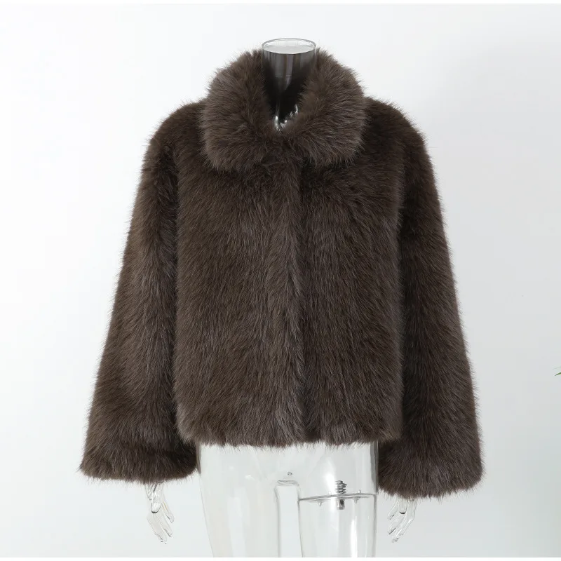 Winter Fur Coat Women New Retro Brand Fashion Trends Slim Casual Imitation Fur Senior Short Soft Eco Plush Eye-catching Warm - Image 5