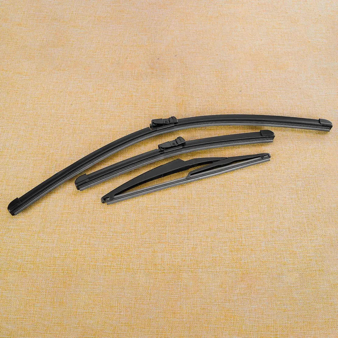 

3PCS/Set Front Rear Windscreen Wiper Arm Blades 24" 14" 11" Black fit for Fiat 500 Ford KA 2010 2011 2012 2013 2014 2015 2016