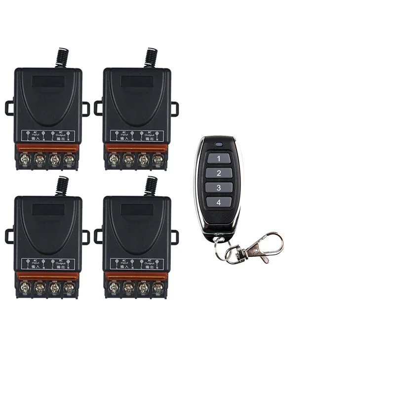 AC110V 220V  Wireless Light Remote Controller Switch 433MHz 30A 1CH Relay Receiver Module Transmitter for Pump/Lamp/Lock/Fan