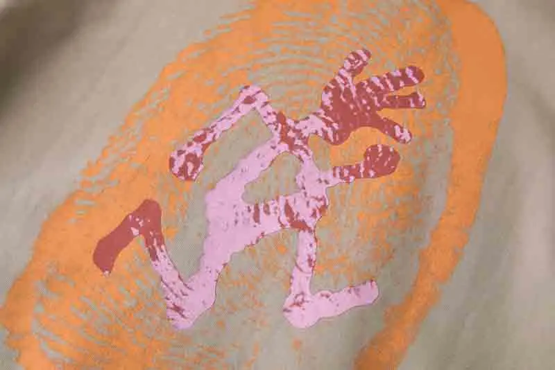 اليابانية جراميكسي بصمة طباعة الرباط هوديي بلوزات الرجال النساء عالية الجودة تيري النسيج فضفاض مقنعين البلوفرات