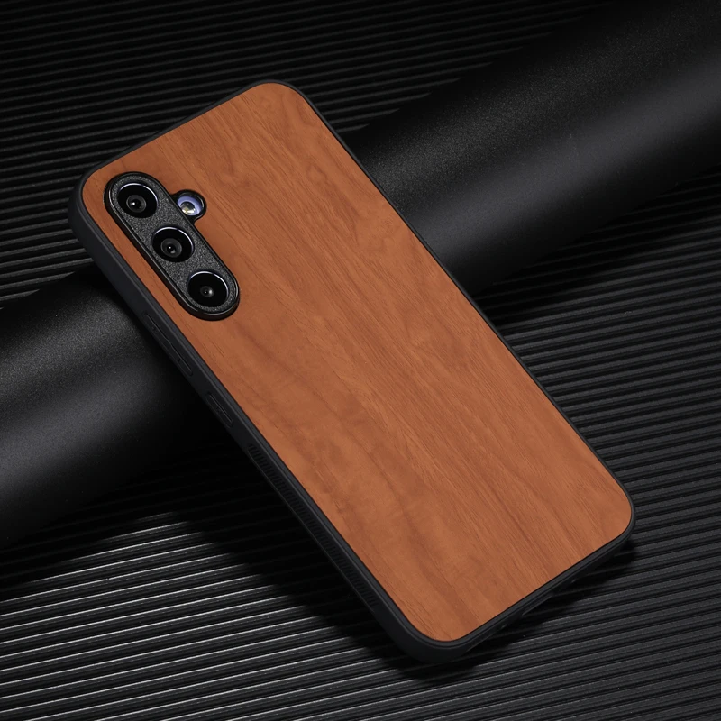 Case for samsung Galaxy M55 5G bamboo wood pattern Leather back cover for samsung Galaxy M35 M15 M53 M23 M14 C55 F15 F13 case