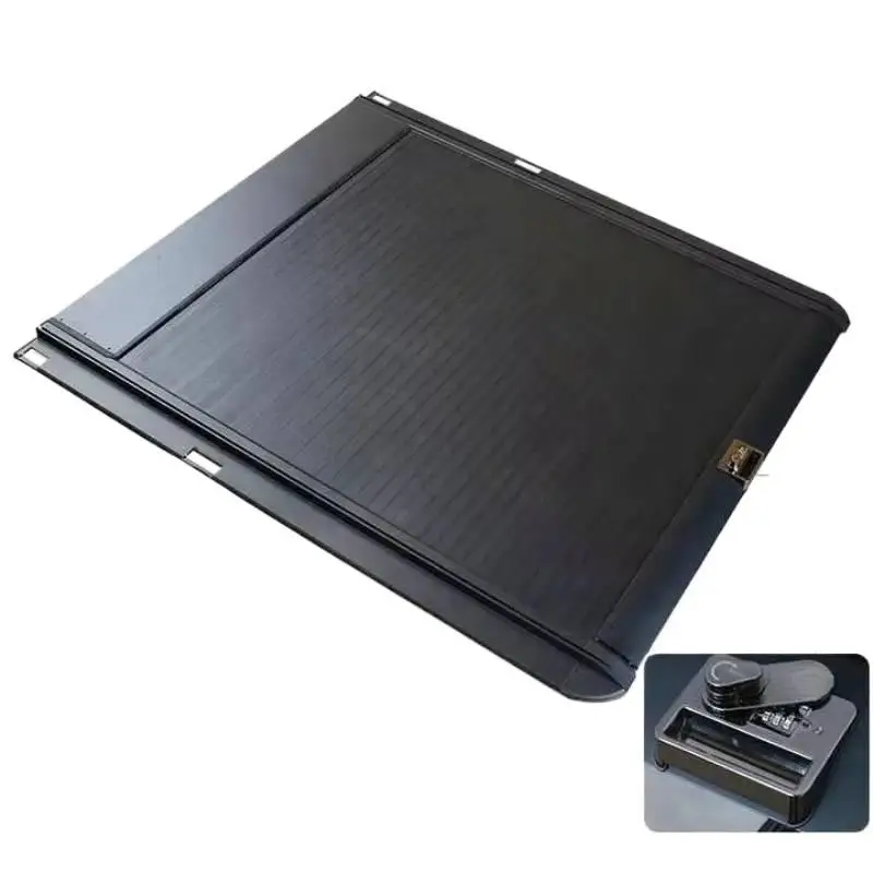 

Factory Hot Selling Custom Logo Lockable Manual Password Lock Aluminum Alloy Pick up Truck Bed Cover Tonneau Cover