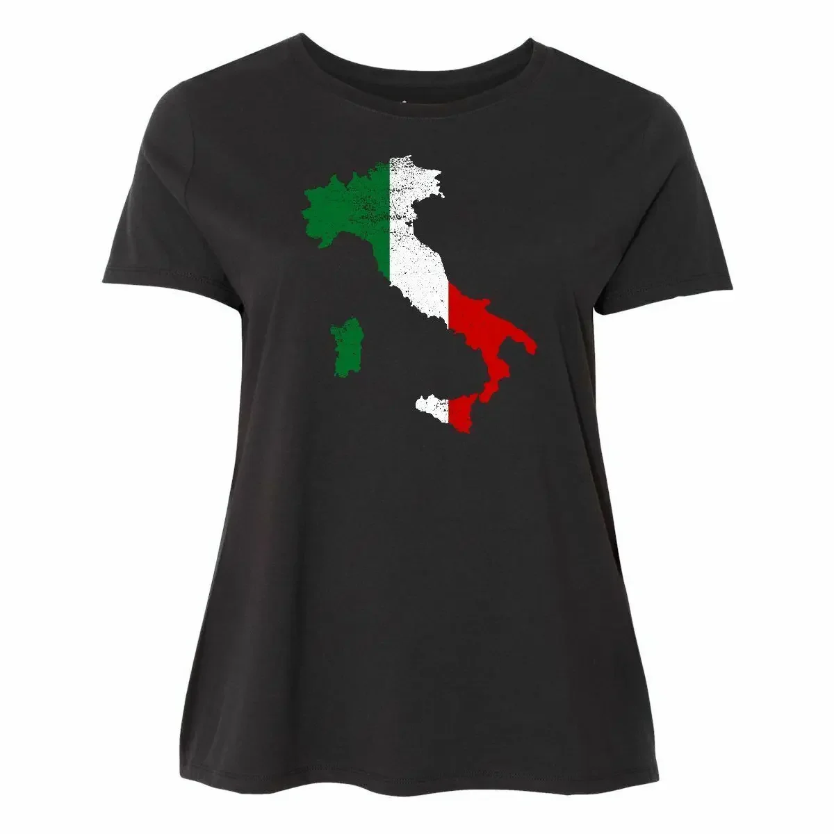 

Italian Map Flag Women'sT-Shirt Italy Map Flag