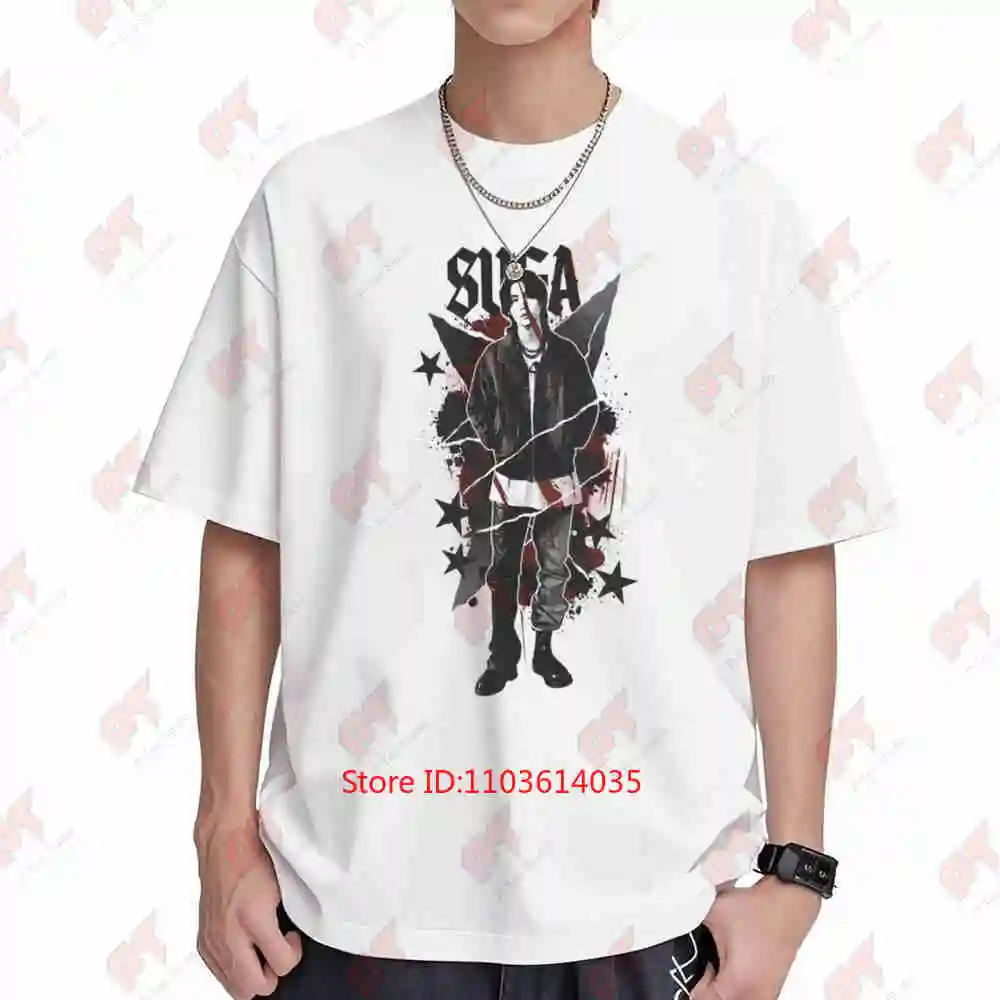Retro K Pop Short Sleeve Tee 100% Cotton T-Shirt