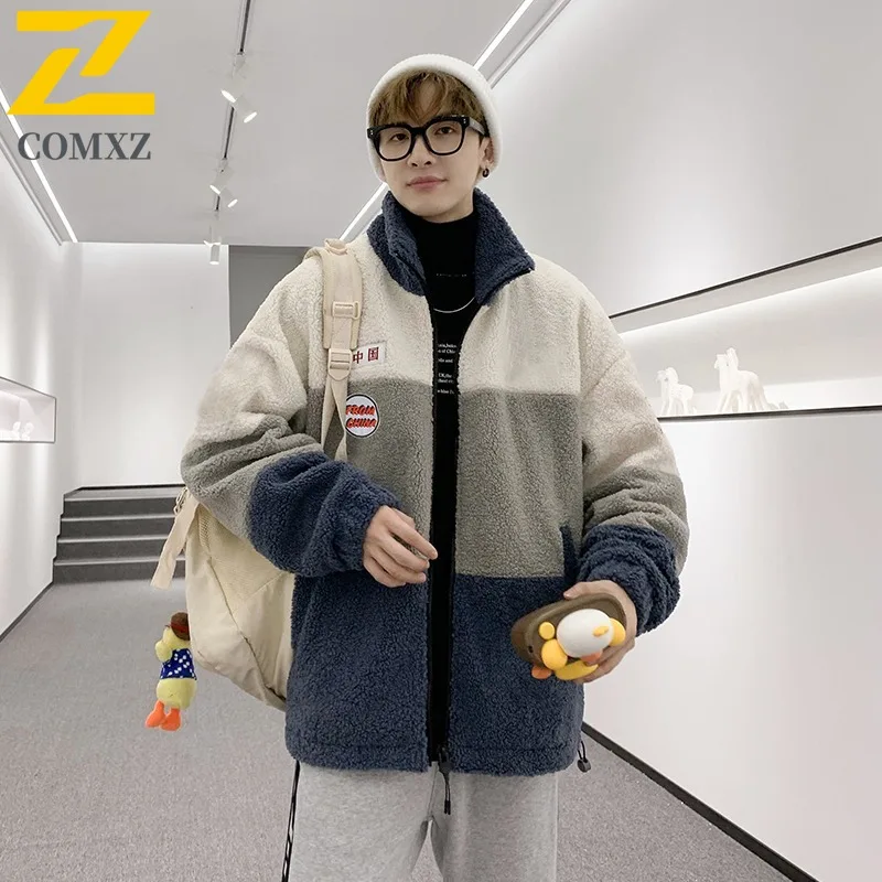 COMXZ الرجال سترة مبطنة بالقطن اللون حجب رحلة الثلج يندبروف السفر الخبز سترة الترفيه اليومي تصميم دافئ معطف الحشو