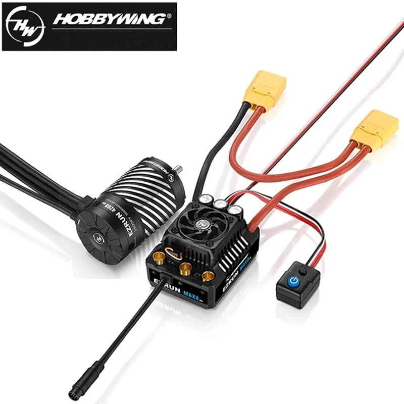 

Hobbywing EZRUN MAX8 G2 160A 3-6S Brushless Sensored ESC & 4278SD 3-6S 2250KV/4268SD 3-4S 2500KV Motor For 1/8 1/10 Truck Car