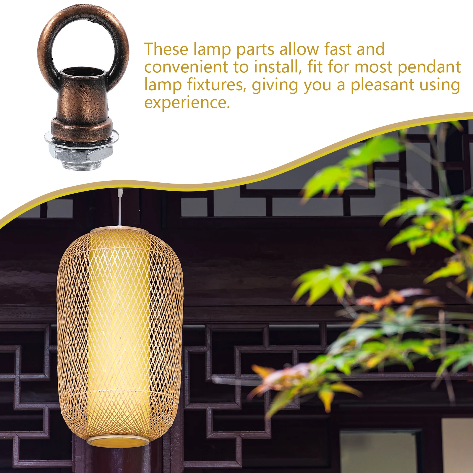 6 Pcs Lighting Accessories Lamp Parts for Making Lamps Hanging Loop Chandelier Fixture Eye Bolts