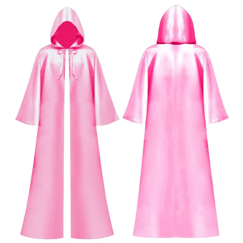 القرون الوسطى الرجال النساء تونك مقنعين فارس كرنفال مصاص دماء رداء تأثيري ازياء معالج عباءة كيب الراهب يتوهم هالوين mb.3