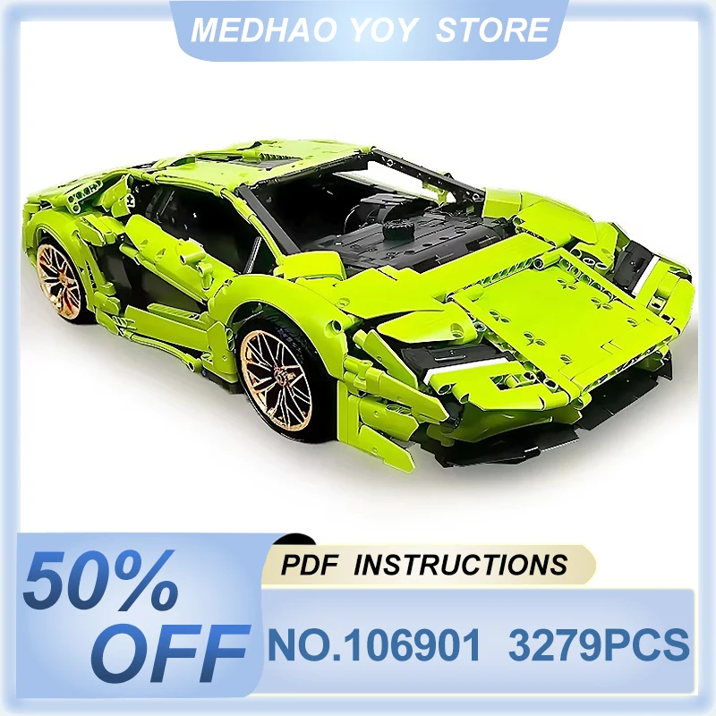 New-106901 Kit 42115 Hypercar Technical Super Sports Car Model Building Blocks Bricks Puzzle Childrens DIY Toys Christmas Gifts