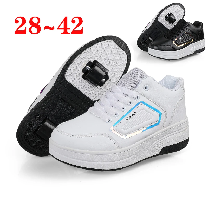 Roller Skate Shoes Kids Skating Sneakers Spring Autumn Children Fashion Casual Sport Gift for Girls Boys 2 Wheels Sneakers Boots