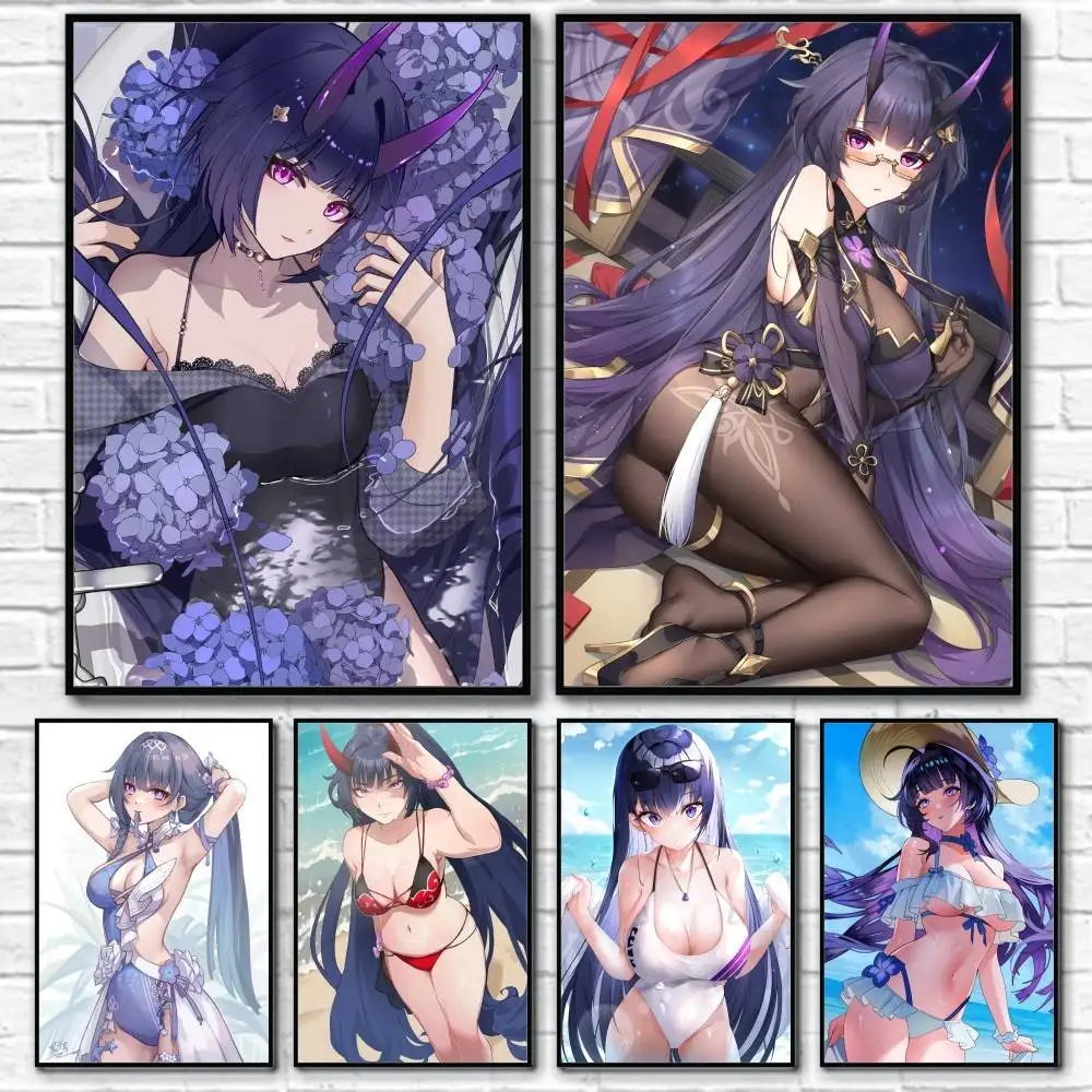 

Raiden Mei Honkai Impact Poster Home Living Bed Room Bar Hallway Sticky Wall Art Printing Waterproof Aesthetic Decor