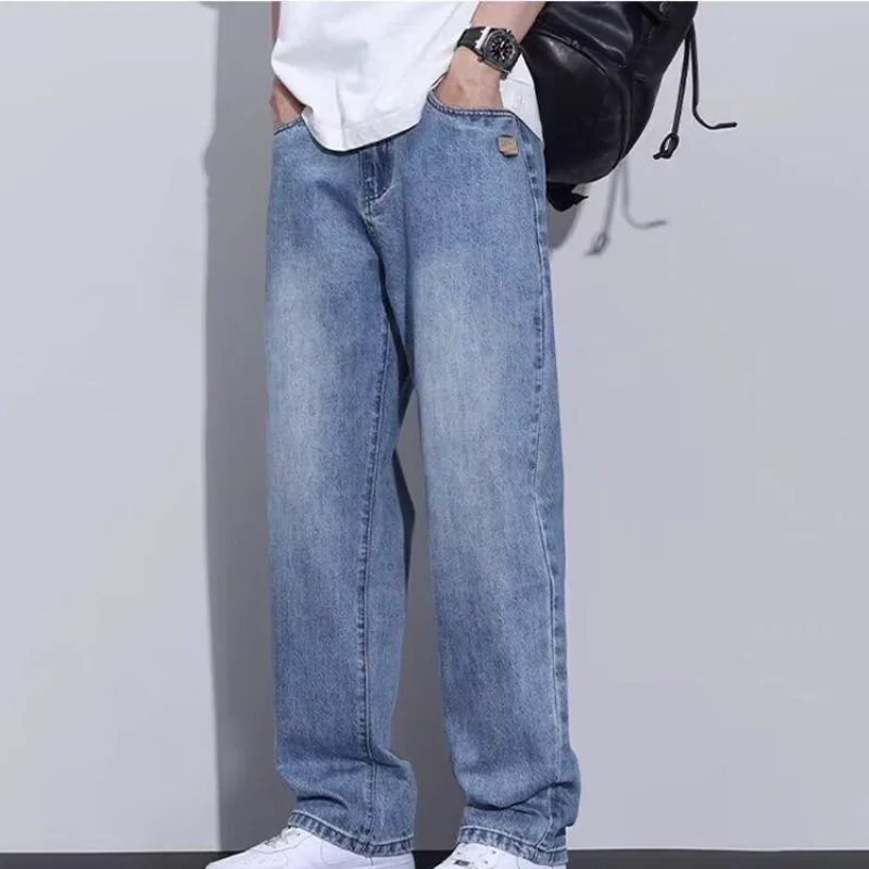 

Мужская одежда Мужские джинсы Мужские молодежные брюки Модная одежда Модные брюки Новая весенняя одежда Осенние свободные подростковые джинсы для отдыха