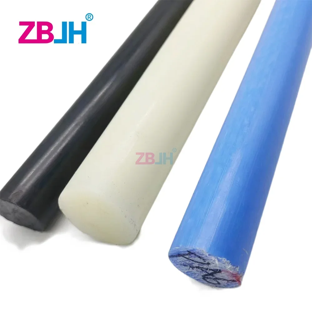 50cm PA6 nylon rods white blue black Polyamide dia.10~55mm