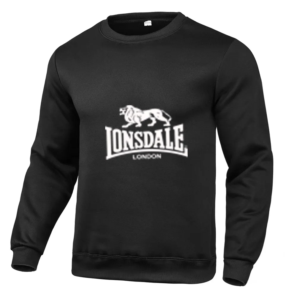 

2026 autumn and winter new men's LONSDALE hoodie casual sports round neck long sleeved trendy brand printed fleece hoodie top