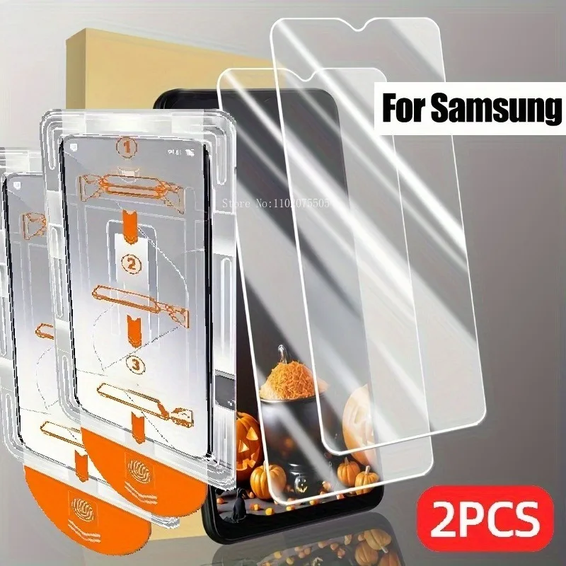 

2Pcs Bubble-free Simple Installation Tempered Glass for Samsung Galaxy A36 A35 A56 A55 A06 A16 A15 A33 A54 A26 A25 Anti-Scratch