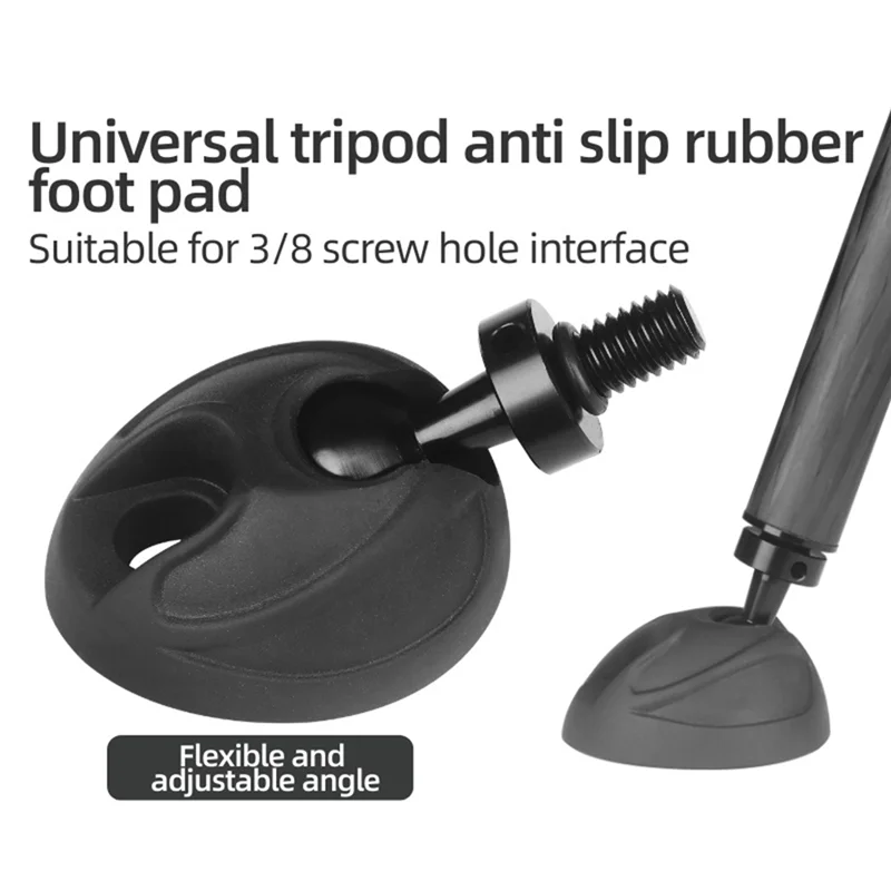 AA08-استبدال أجزاء-مجموعة وسادة الساق ثلاثية القوائم Monopod مكونة من 3 قطع وسادة قدم ثلاثية القوائم عالمية مطاطية غير قابلة للانزلاق مع فتحة لولبية 3/8 بوصة