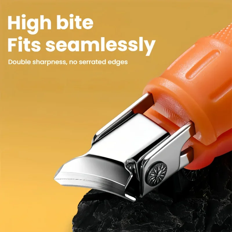 مقص أظافر احترافي مائل من الفولاذ المقاوم للصدأ مع شفرات بزاوية كبيرة مفتوحة ومقص أظافر محمول مضاد للحساسية