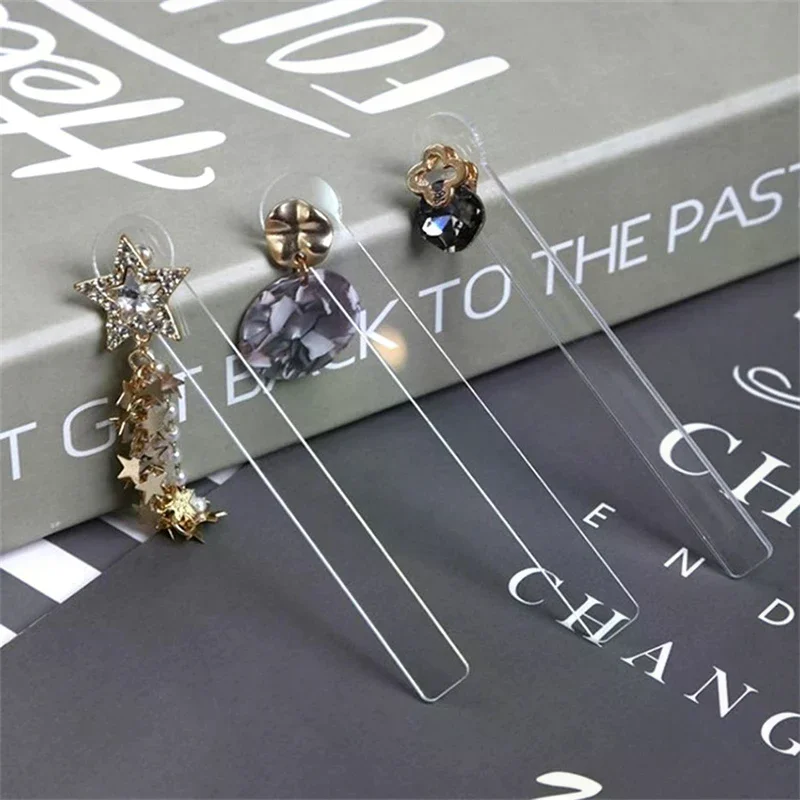 

1/5Pcs Clear Acrylic Earring Display Holder Rack Earring Wearing Effect Stick Ear Stud Jewelry Try On Stick