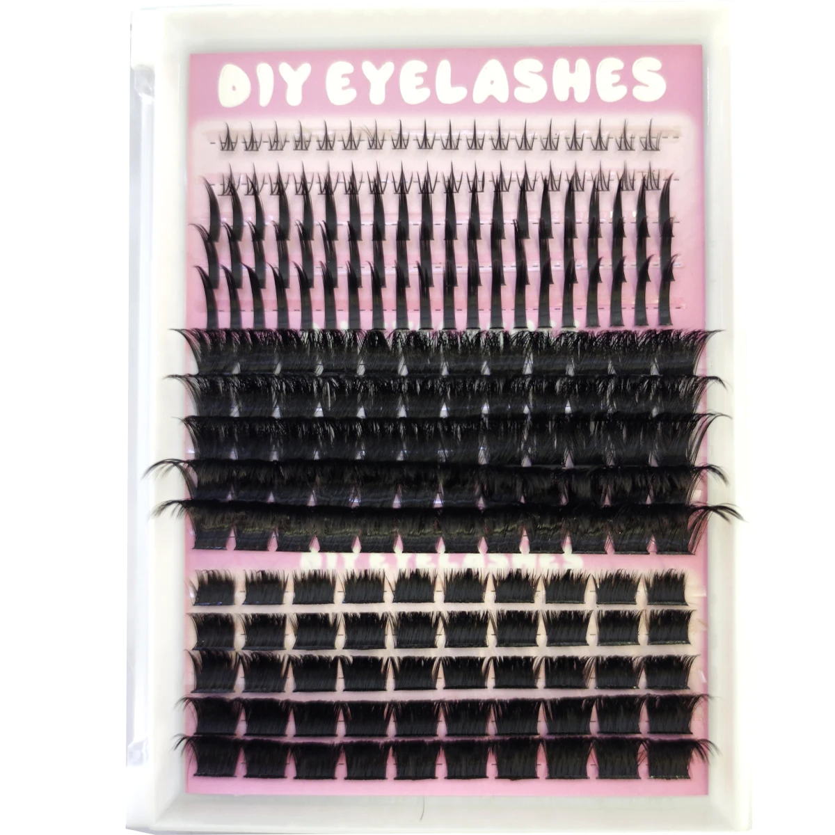 DIYLash مجموعات سميكة 200D300D حجم الرموش مجموعات جلدة لاش تمديد رمش الرموش الفردية الرموش السفلية #3