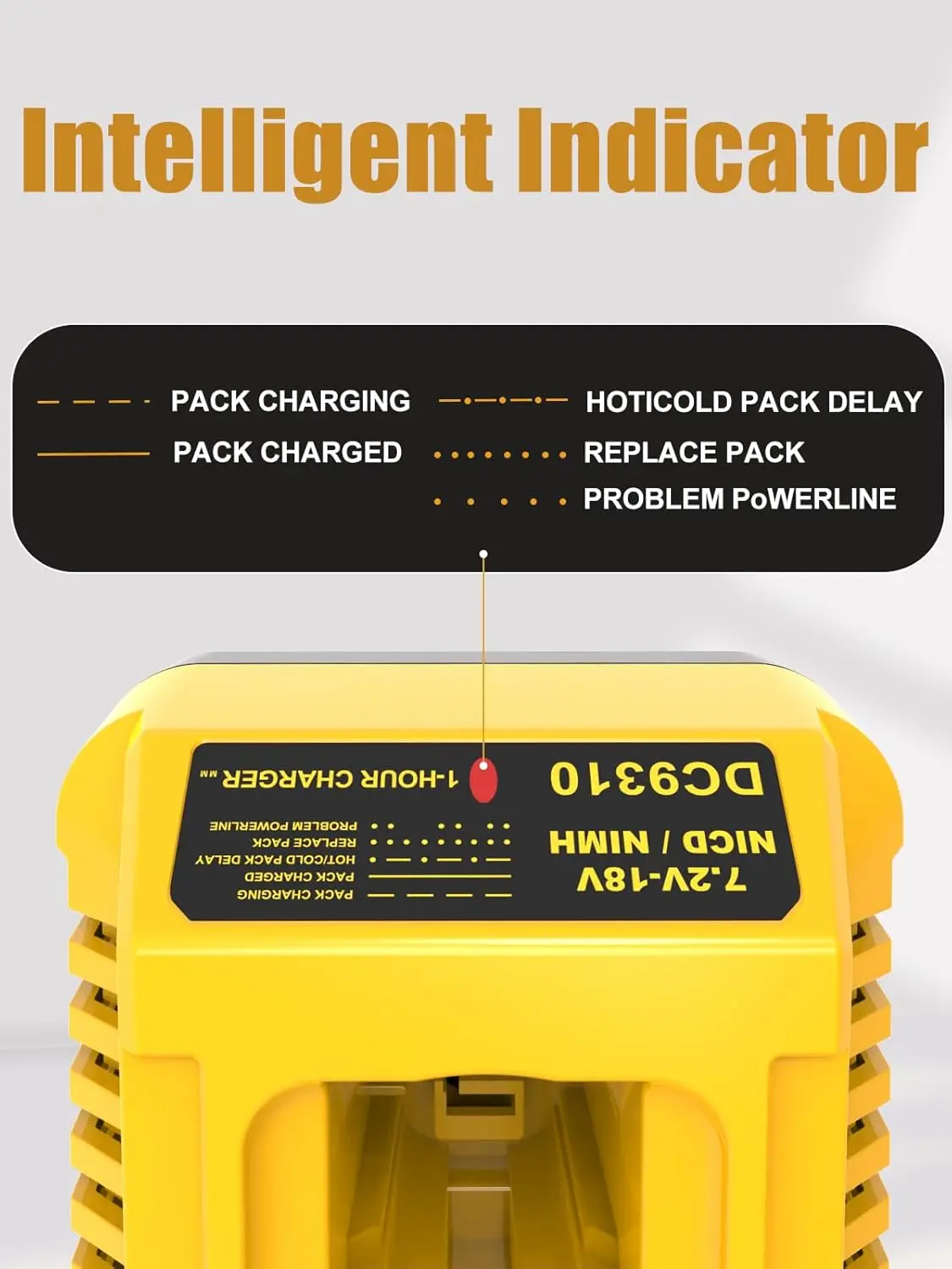 DC9310 Charger for Dewalt 7.2V-18V XRP Battery NI-CD NI-MH DC9096 DC9098 DC9099 DC9091 DC9071 DE9057 DW9096 DW9094 DW9072 view 4