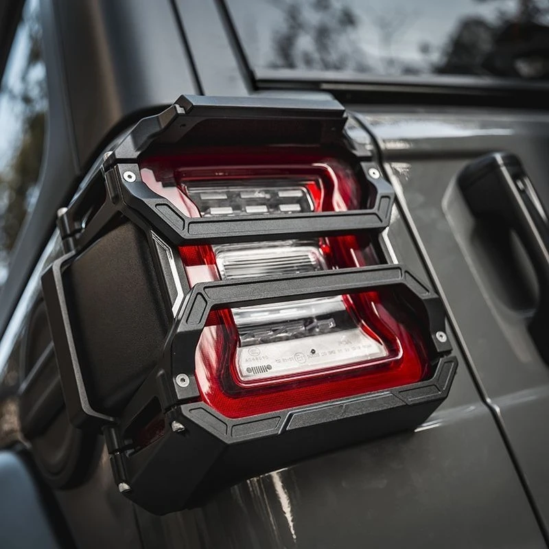 Aluminum rear tail light protective frame, a pair of accessories F2009