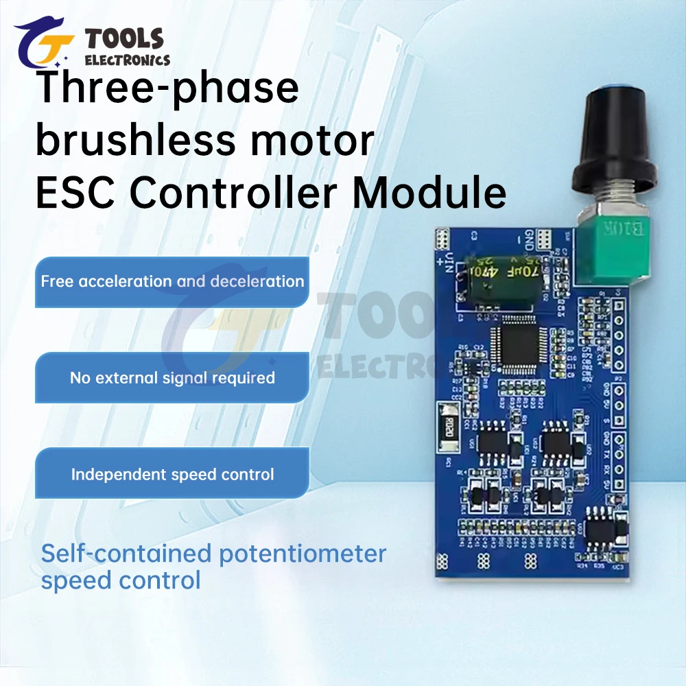 STC32G DC 3-Phase Brushless Motor Driver with Hall Motor Controller ESC Module DC12-24V 12V24V 10A