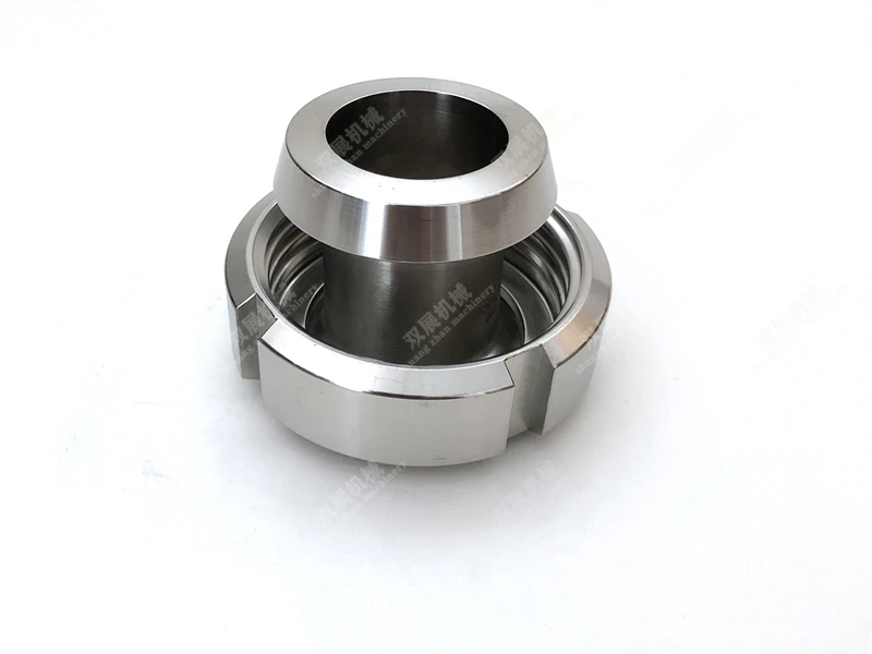 Tri Clamp to DN32 Welding Liner and Nut Adapter, Aço inoxidável, DIN11851 Sanitária, Food Grade, 1.5 "TC x DN32, 316L