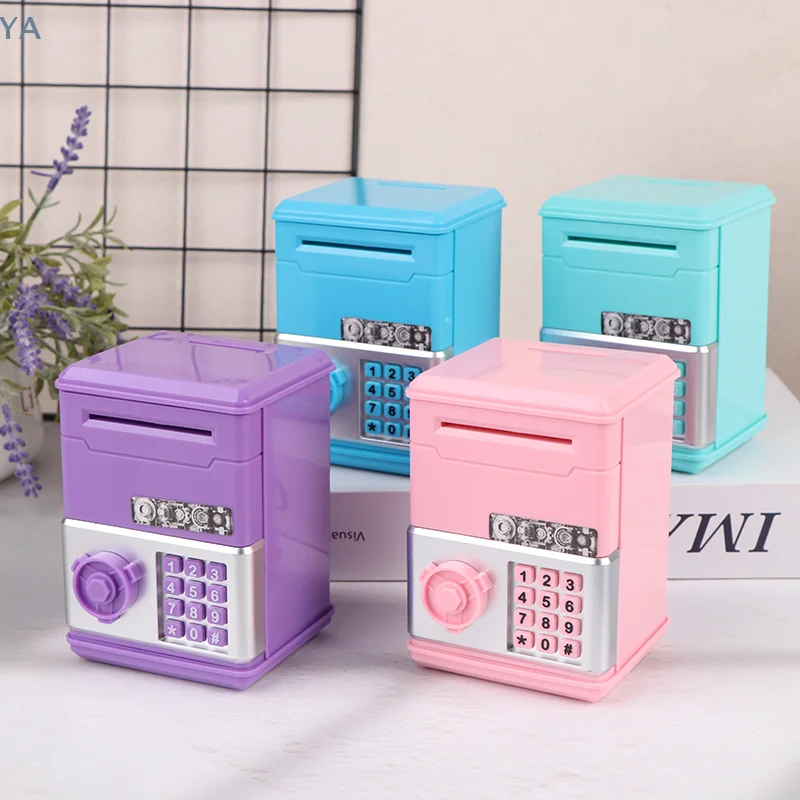 [YA]Kids Money Bank Password Piggy Bank Mini ATM Cash Coin Money Box For Kids Birthday Toy