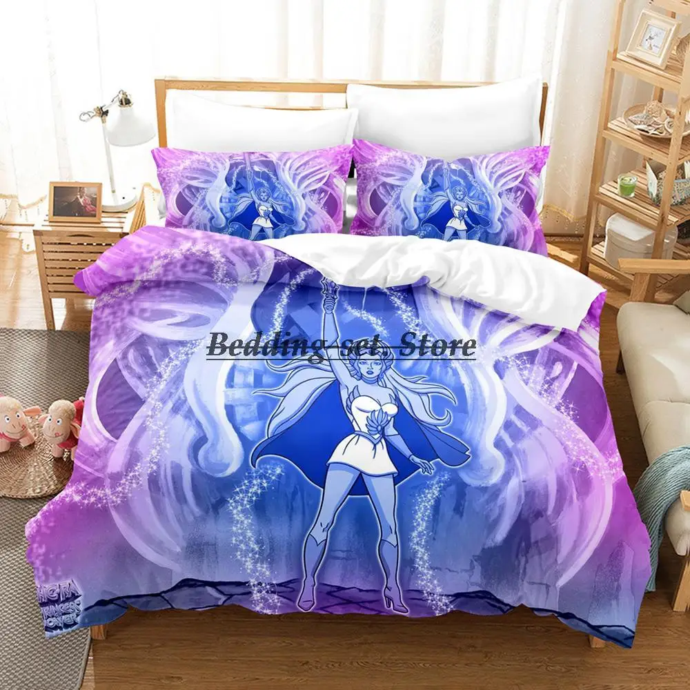 

2023 She Ra And The Princesses Of Power Bedding Set Single Twin Full Queen King Size Bed Set Bedroom Duvetcover Sets Anime