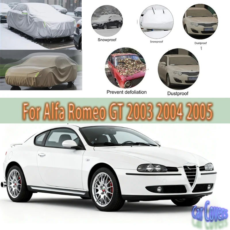 

Для Alfa Romeo GT 2003 2004 2005, наружная защита, полный автомобильный чехол, снежный чехол, солнцезащитный козырек, водостойкий, пылезащитный, внешний вид