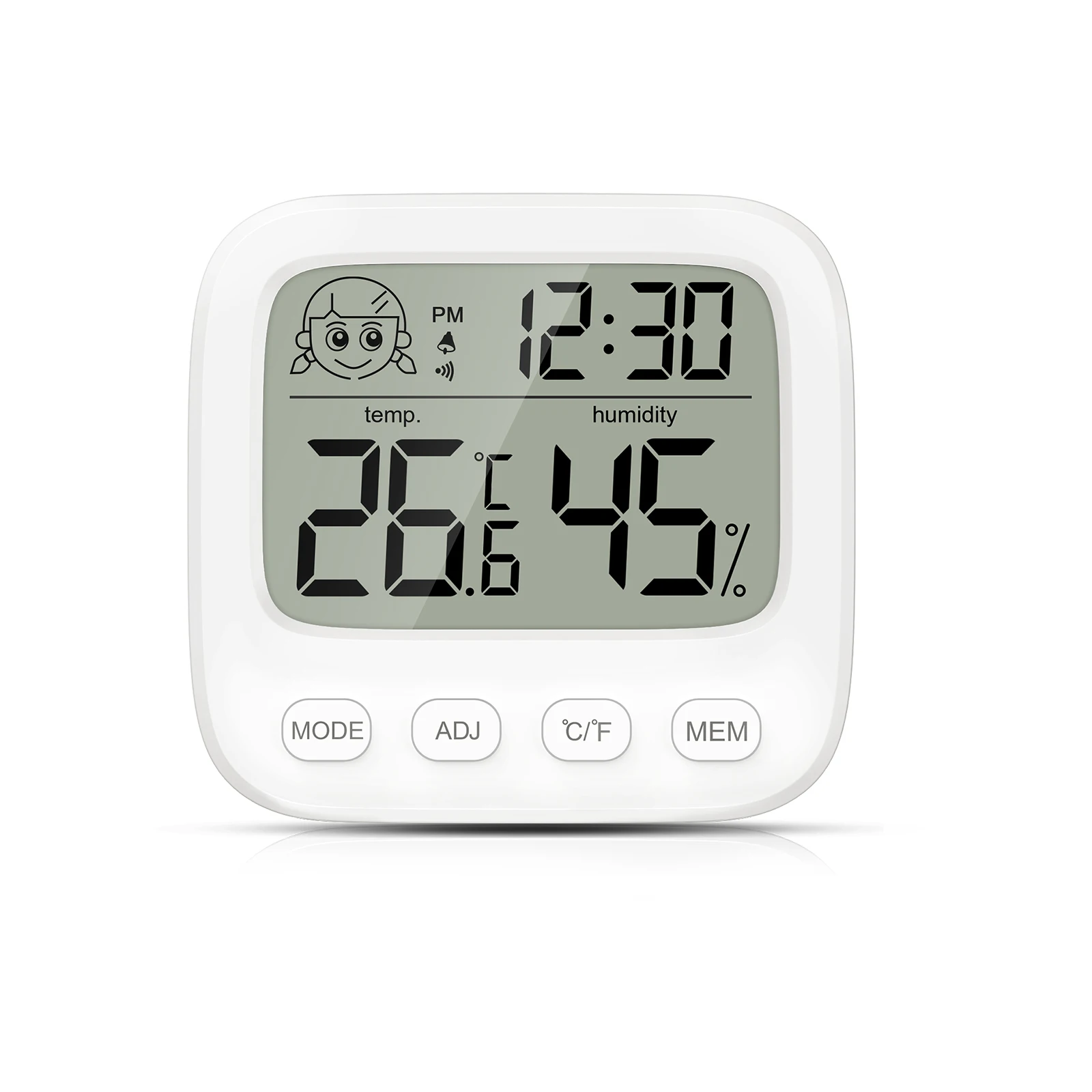 Digital Hygrometer Indoor Thermometer Room Thermometer and Humidity Gauge with Backlight Clock for Home Office Travel