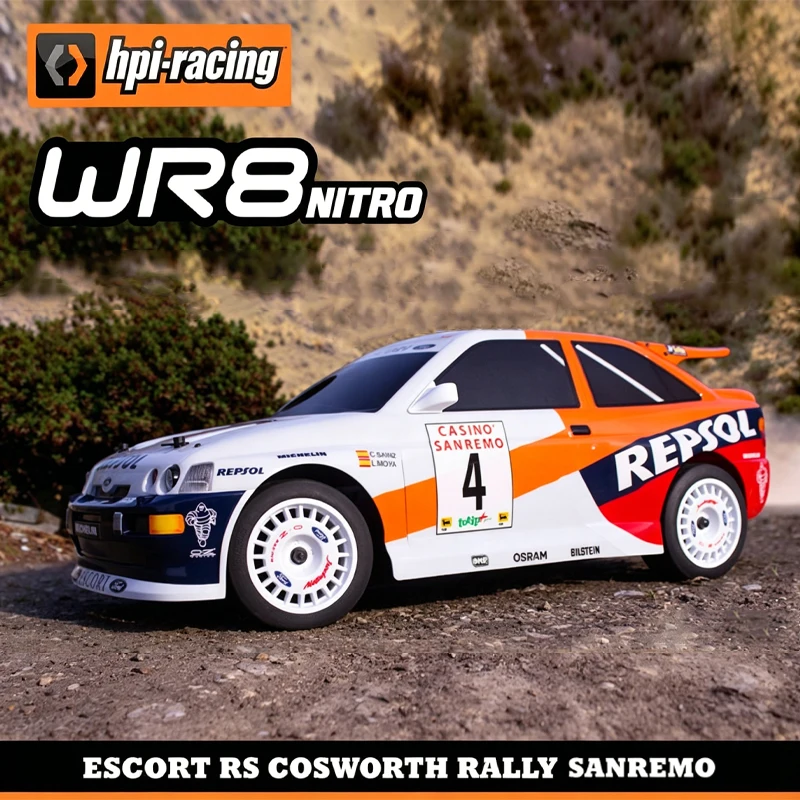 

Радиоуправляемая модель автомобиля HPI WR8 Flux 1/8 масштаба, электрическая, имитация Cosworth, с функцией вытягивания кузова, 160558, игрушка для взрослых, подарок