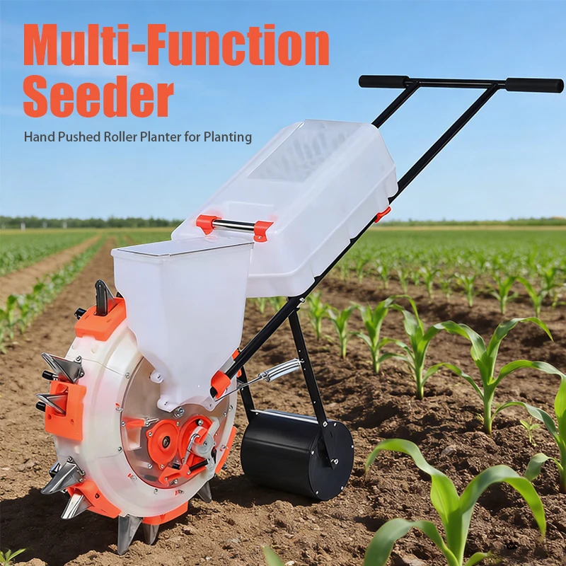 Multifunctional Hand Pushed Precision Seeder for Corn Soybeans Peanuts And Grains - Roller Planter for Planting