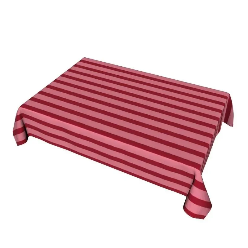 1PC, quality tablecloth, favorite bikini pink and red stripes - bright red and striped design yzb