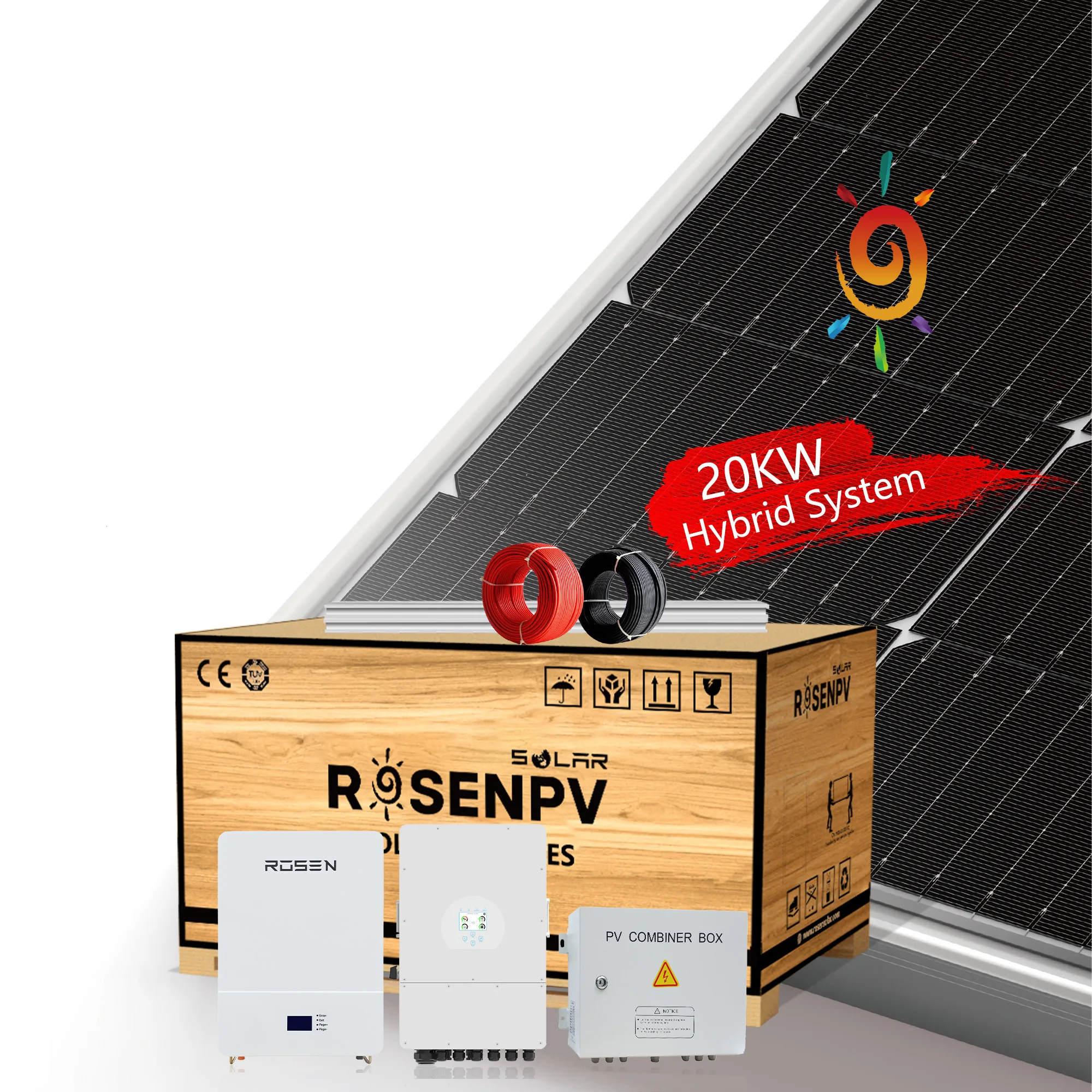 Solar Powered Battery  Storage Containers 200kwh 500kwh Solar Panel System Factory