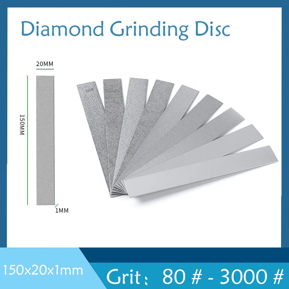 

1-10Pcs 80-3000Grit Diamond Grinding Strip Polishing Disc Practical Sharpening Plate for Glass Stone Chamfer Jade Amber Carving