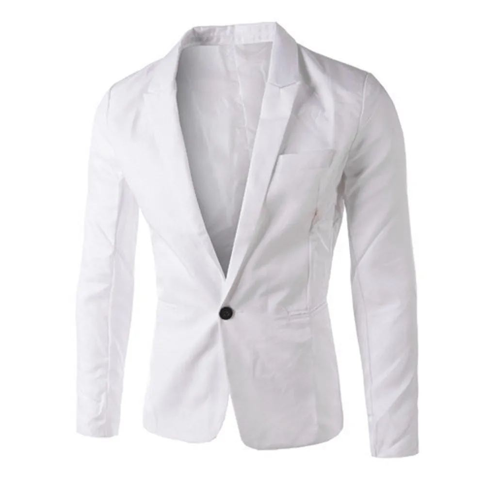 Men'S Single-Breasted Solid Color Large Size European And American Style Fashion Suit Men'S Color Casual Small Blazer Jacket