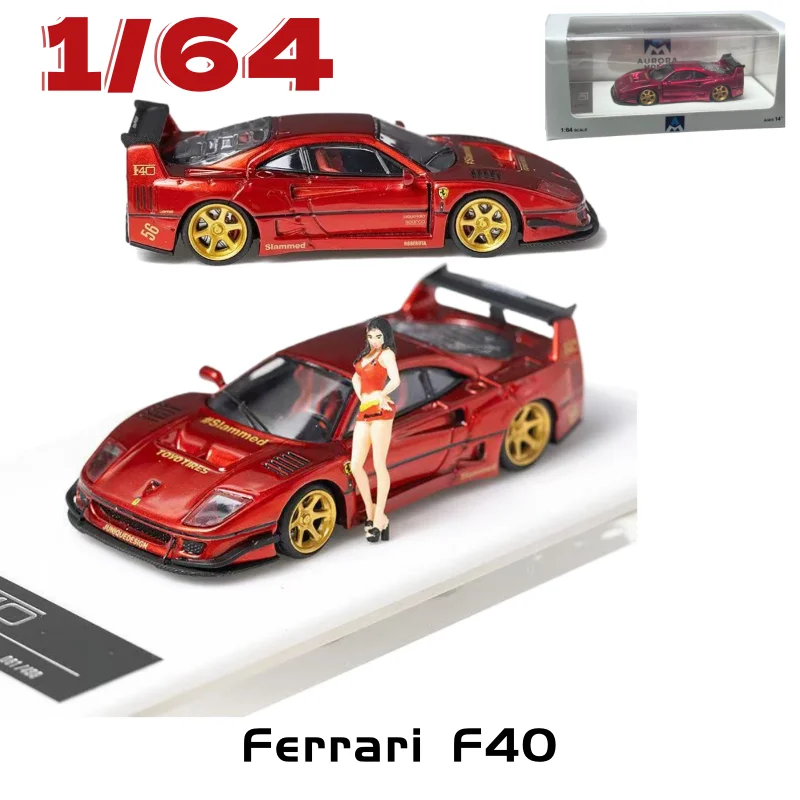 

AM Diecast 1/64 Scale Ferrari Alloy Car Model Ferrari F40 LBWK Wide-body Aurora Play Vehicles Toys for Boys Original Box