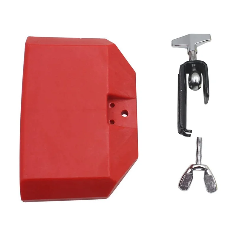 5 Inch Jam Block,Plastic Musical Percussion Block Compatible with Latin Drum Instrument (Red)