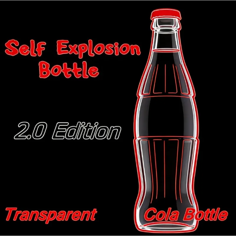 

Professional 6PCS Self Explosion Bottle 2.0 Devil Cola Bottle Magic Trick Glass Stage Illusion Magician Props