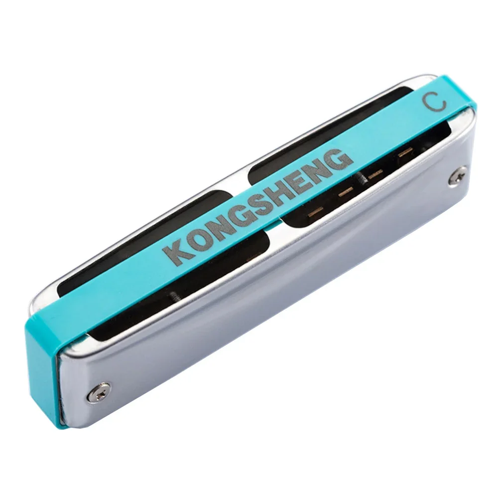 Kongsheng Harmonica 10 Holes 20 Tunes Mouth Organ Blues Deluxe Harmonica, Key of C for Beginner Great Gift