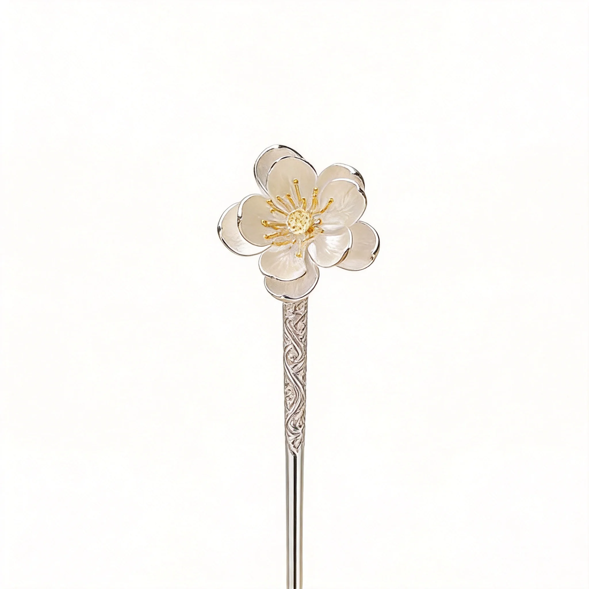 Horquilla con flor de loto 3D de estilo chino, amuleto de la suerte, accesorio para el cabello vintage tradicional Hanfu Cheongsam para mujer, amuleto de bendición.